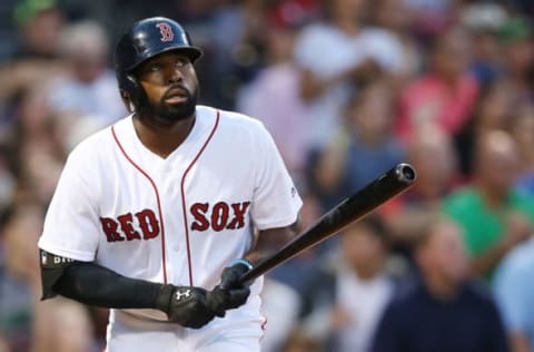 BOSTON, MA – AUGUST 05: Jackie Bradley Jr. (Photo by Adam Glanzman/Getty Images)