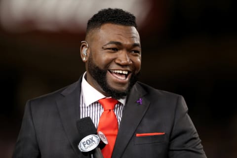 LOS ANGELES, CA – OCTOBER 25: David Ortiz of Fox Sports smiles after game two of the 2017 World Series at Dodger Stadium on October 25, 2017 in Los Angeles, California. (Photo by Christian Petersen/Getty Images)