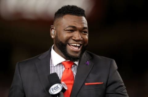 LOS ANGELES, CA – OCTOBER 25: David Ortiz of Fox Sports smiles after game two of the 2017 World Series at Dodger Stadium on October 25, 2017 in Los Angeles, California. (Photo by Christian Petersen/Getty Images)