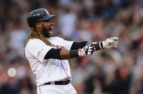 BOSTON, MA – OCTOBER 08: Hanley Ramirez (Photo by Elsa/Getty Images)