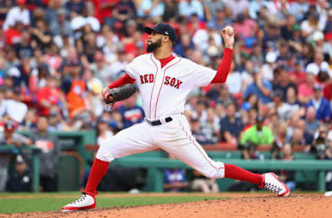 BOSTON, MA – OCTOBER 08: David Price #24 of the Boston Red Sox throws a pitch in the fourth inning against the Houston Astros during game three of the American League Division Series at Fenway Park on October 8, 2017 in Boston, Massachusetts. (Photo by Maddie Meyer/Getty Images)