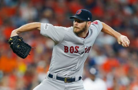 HOUSTON, TX – OCTOBER 05: Chris Sale #41 of the Boston Red Sox throws a pitch in the first inning against the Houston Astros during game one of the American League Division Series at Minute Maid Park on October 5, 2017 in Houston, Texas. (Photo by Bob Levey/Getty Images)