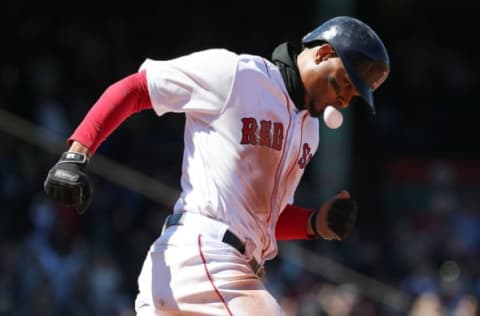 BOSTON, MA – APRIL 07: Xander Bogaerts #2 of the Boston Red Sox runs the bases after hitting a grand slam home run against the Tampa Bay Rays in the second inning at Fenway Park, on April 7, 2018, in Boston, Massachusetts. (Photo by Jim Rogash/Getty Images)