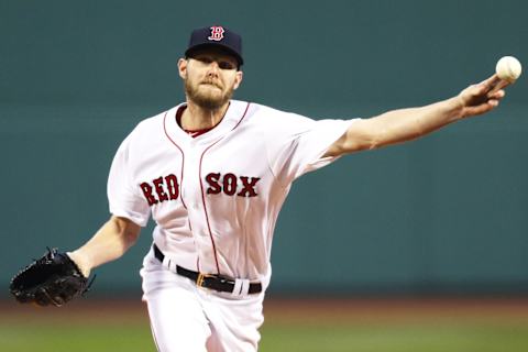 BOSTON, MA – April 10: Chris Sale #41 of the Boston Red Sox pitches against the New York Yankees during the first inning at Fenway Park on April 10, 2018, in Boston, Massachusetts. (Photo by Maddie Meyer/Getty Images)