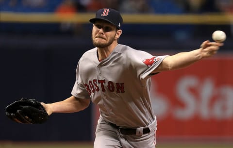 ST PETERSBURG, FL – MAY 22: Chris Sale #41 of the Boston Red Sox pitches during a game against the Tampa Bay Rays at Tropicana Field on May 22, 2018 in St Petersburg, Florida. (Photo by Mike Ehrmann/Getty Images)