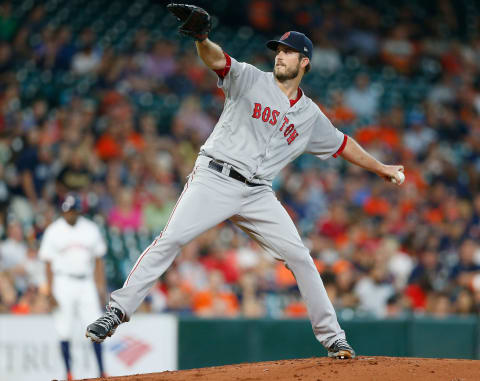 HOUSTON, TX – MAY 31: Drew Pomeranz #31 of the Boston Red Sox pitches in the first inning against the Houston Astros at Minute Maid Park on May 31, 2018 in Houston, Texas. (Photo by Bob Levey/Getty Images)