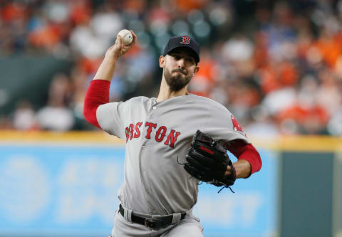 HOUSTON, TX – JUNE 03: Rick Porcello #22 of the Boston Red Sox pitches in the first inning against the Houston Astros at Minute Maid Park on June 3, 2018 in Houston, Texas. (Photo by Bob Levey/Getty Images)