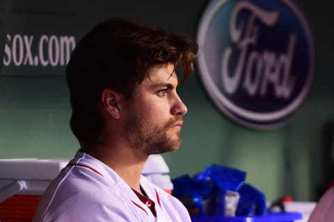 BOSTON, MA – JUNE 07: Jalen Beeks #68 of the Boston Red Sox looks on from the dugout in the third inning of a game against the Detroit Tigers at Fenway Park on June 07, 2018 in Boston, Massachusetts. (Photo by Adam Glanzman/Getty Images)