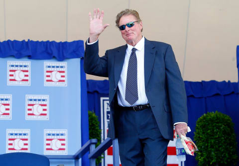 COOPERSTOWN, NY – JULY 24: Hall of Famer Steve Carlton is introduced at Clark Sports Center during the Baseball Hall of Fame induction ceremony on July 24, 2016 in Cooperstown, New York. (Photo by Jim McIsaac/Getty Images)