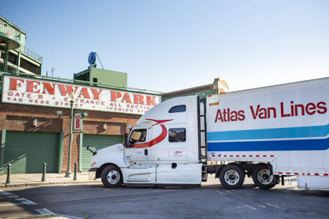 BOSTON, MA – JUNE 26: A truck with Boston Red Sox gear arrives in advance of a training period before the start of the 2020 Major League Baseball season on June 26, 2020 at Fenway Park in Boston, Massachusetts. The season was delayed due to the coronavirus pandemic. (Photo by Billie Weiss/Boston Red Sox/Getty Images)