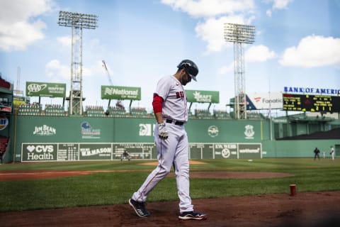 BOSTON, MA – SEPTEMBER 20: J.D. Martinez #28 of the Boston Red Sox (Photo by Billie Weiss/Boston Red Sox/Getty Images)