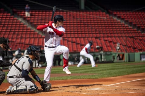 BOSTON, MA – SEPTEMBER 20: Bobby Dalbec #29 of the Boston Red Sox bats during the first inning against the New York Yankees on September 20, 2020 at Fenway Park in Boston, Massachusetts. The 2020 season had been postponed since March due to the COVID-19 pandemic. (Photo by Billie Weiss/Boston Red Sox/Getty Images)