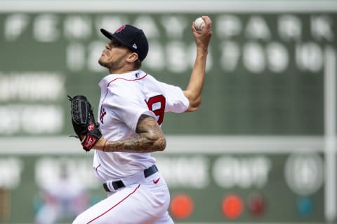 BOSTON, MA – SEPTEMBER 20: Tanner Houck #89 of the Boston Red Sox delivers during the first inning against the New York Yankees on September 20, 2020 at Fenway Park in Boston, Massachusetts. It was his debut at Fenway Park. The 2020 season had been postponed since March due to the COVID-19 pandemic. (Photo by Billie Weiss/Boston Red Sox/Getty Images)