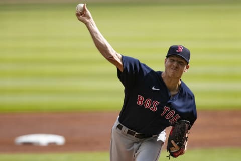 ATLANTA, GA – SEPTEMBER 27: Nick Pivetta #37 of the Boston Red Sox pitches during the first inning of a game against the Atlanta Braves at Truist Park on September 27, 2020 in Atlanta, Georgia. (Photo by Carmen Mandato/Getty Images)