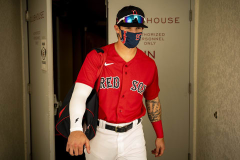 FT. MYERS, FL – FEBRUARY 28: Jarren Duran #93 of the Boston Red Sox walks through the tunnel before a Grapefruit League game against the Atlanta Braves at jetBlue Park at Fenway South on March 1, 2021 in Fort Myers, Florida. (Photo by Billie Weiss/Boston Red Sox/Getty Images)