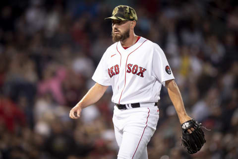 BOSTON, MA – MAY 20: John Schreiber #46 of the Boston Red Sox walks off the mound during the eighth inning of a game against the Seattle Mariners on May 20, 2022 at Fenway Park in Boston, Massachusetts. (Photo by Maddie Malhotra/Boston Red Sox/Getty Images)