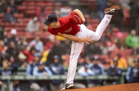 BOSTON, MA – OCTOBER 5: Nick Pivetta #37 of the Boston Red Sox pitches during the third inning of a game against the Tampa Bay Rays on October 5, 2022 at Fenway Park in Boston, Massachusetts. (Photo by Billie Weiss/Boston Red Sox/Getty Images)