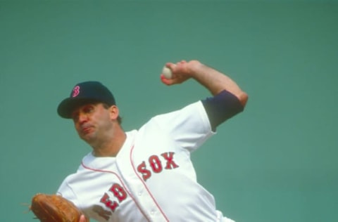 BOSTON, MA – CIRCA 1987: Bruce Hurst #47 of the Boston Red Sox pitches during an Major League Baseball game circa 1987 at Fenway Park in Boston, Massachusetts. Hurst played for the Red Sox from 1980-88. (Photo by Focus on Sport/Getty Images)