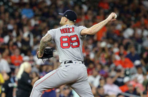 HOUSTON, TEXAS – AUGUST 01: Tanner Houck #89 of the Boston Red Sox pitches in the ninth inning against the Houston Astros at Minute Maid Park on August 01, 2022 in Houston, Texas. (Photo by Bob Levey/Getty Images)