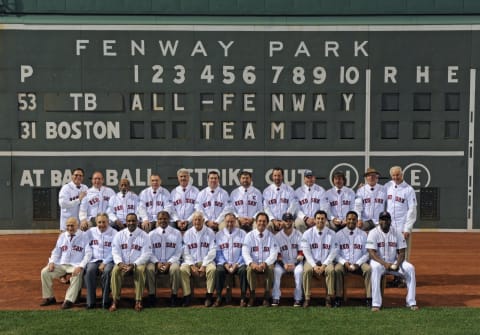 BOSTON, MA – SEPTEMBER 26: The Boston Red Sox “All-Fenway Team” (Photo by Michael Ivins/Boston Red Sox/Getty Images)