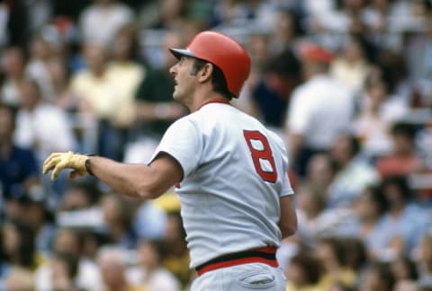 UNSPECIFIED – CIRCA 1977: Carl Yastrzemski #8 of the Boston Red Sox bats during an Major League Baseball game circa 1977. Yastrzemski played for the Red Sox from 1961-83. (Photo by Focus on Sport/Getty Images)