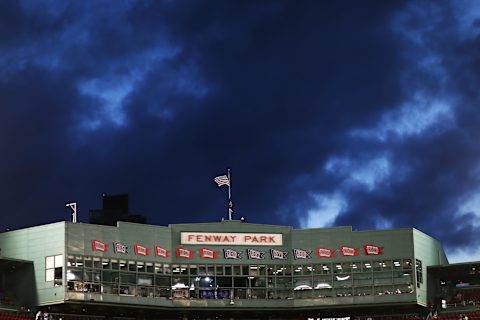 BOSTON, MA – SEPTEMBER 26: Clouds form over the grandstand before the game between the Boston Red Sox and the Baltimore Orioles at Fenway Park on September 26, 2018 in Boston, Massachusetts. (Photo by Maddie Meyer/Getty Images)