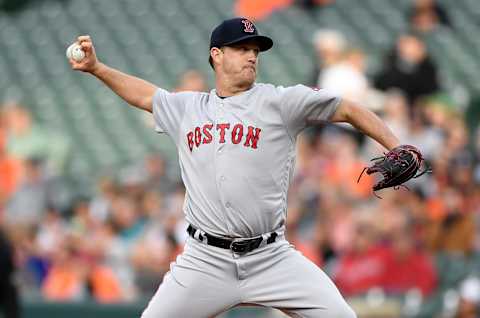 BALTIMORE, MD – JUNE 11: Steven Wright #35 of the Boston Red Sox pitches in the first inning against the Baltimore Orioles at Oriole Park at Camden Yards on June 11, 2018, in Baltimore, Maryland. (Photo by Greg Fiume/Getty Images)