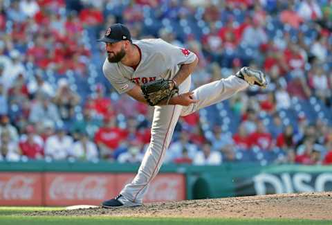 PHILADELPHIA, PA – SEPTEMBER 15: Brandon Workman #44 of the Boston Red Sox delivered a pitch in the ninth inning during a game against the Philadelphia Phillies at Citizens Bank Park on September 15, 2019 in Philadelphia, Pennsylvania. The Red Sox won 6-3. (Photo by Hunter Martin/Getty Images)