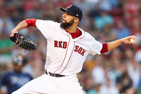 BOSTON, MA – JULY 30: David Price #10 of the Boston Red Sox pitches in the second inning of a game against the Tampa Bay Rays at Fenway Park on July 30, 2019 in Boston, Massachusetts. (Photo by Adam Glanzman/Getty Images)