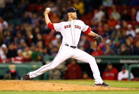 BOSTON, MA – APRIL 27: Daniel Bard #51 of the Boston Red Sox pitches against the Houston Astros during the game on April 27, 2013 at Fenway Park in Boston, Massachusetts. (Photo by Jared Wickerham/Getty Images)