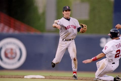 1 May 1994: Third baseman Tim Naehring of the Boston Red Sox in action during a game against the California Angels at Anaheim Stadium in Anaheim, California. Mandatory Credit: Stephen Dunn /Allsport