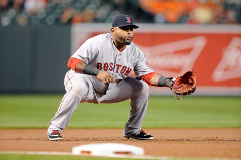 BALTIMORE, MD – SEPTEMBER 14: Pablo Sandoval #48 of the Boston Red Sox plays third base against the Baltimore Orioles at Oriole Park at Camden Yards on September 14, 2015 in Baltimore, Maryland. (Photo by G Fiume/Getty Images)