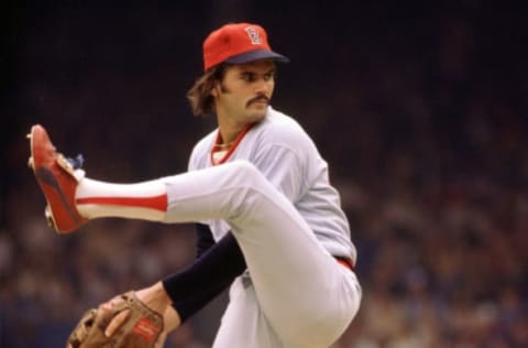 CIRCA 1978: Dennis Eckersley #23, of the Boston Red Sox, pitching during a game from his 1978 season with the Boston Red Sox. Dennis Eckersley played for 24 years, with 5 different teams was a 6-time All-Star, winner of the 1992 Cy Young and American League MVP and was elected to the Baseball Hall of Fame in 2004. (Photo by: 1978 SPX/Diamond Images via Getty Images)