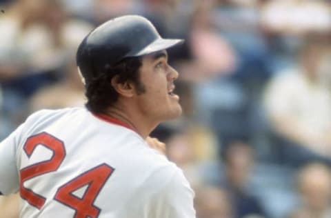 BALTIMORE, MD – CIRCA 1974: Dwight Evans #24 of the Boston Reds Sox bats against the Baltimore Orioles during an Major League Baseball game circa 1974 at Memorial Stadium in Baltimore, Maryland. Evans played for the Red Sox from 1972-90. (Photo by Focus on Sport/Getty Images)