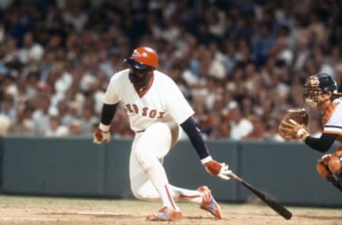 BOSTON, MA – CIRCA 1978: George Scott #15 of the Boston Red Sox bats against the Detroit Tigers during a Major League Baseball game circa 1978 at Fenway Park in Boston, Massachusetts. Scott played for the Red Sox from 1966-71 and 1977-79. (Photo by Focus on Sport/Getty Images)