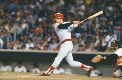 NEW YORK – CIRCA 1977: Rick Burleson #7 of the Boston Red Sox bats against the New York Yankees during an Major League Baseball game circa 1977 at Yankee Stadium in the Bronx borough of New York City. Burleson played for the Red Sox from 1974-80. (Photo by Focus on Sport/Getty Images)