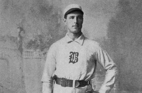 BOSTON – 1897. Jimmy Collins, third baseman for the Boston Beaneaters, poses for a studio portrait in 1897. (Photo by Mark Rucker/Transcendental Graphics, Getty Images)