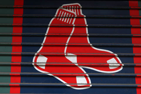 BOSTON, MASSACHUSETTS – APRIL 02: The Red Sox logo seen outside of Fenway Park on what would have been the home opening day for the Boston Red Sox against the Chicago White Sox April 2, 2020 in Boston, Massachusetts. In response to the pandemic, Major League Baseball suspended the remainder of Spring Training games and to delay the start of the 2020 regular season. (Photo by Maddie Meyer/Getty Images)