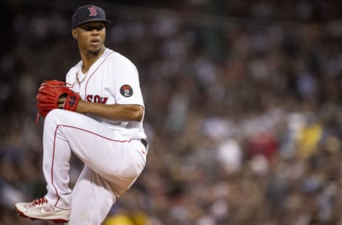 BOSTON, MA - SEPTEMBER 14: Brayan Bello #66 of the Boston Red Sox pitches during the fifth inning of a game against the New York Yankees on September 14, 2022 at Fenway Park in Boston, Massachusetts. (Photo by Maddie Malhotra/Boston Red Sox/Getty Images)