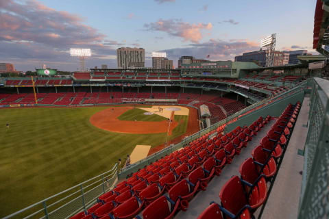 Sep 23, 2020; Boston, Massachusetts, USA; A general view of Fenway Park before the Boston Red Sox play the Baltimore Orioles. Mandatory Credit: Paul Rutherford-USA TODAY Sports