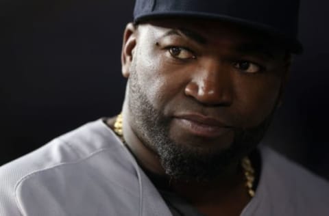 Sep 28, 2016; Bronx, NY, USA; Boston Red Sox designated hitter David Ortiz (34) walks through the dugout before a game against the New York Yankees at Yankee Stadium. Mandatory Credit: Brad Penner-USA TODAY Sports