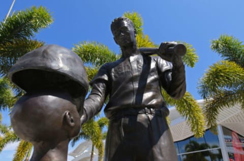 Mar 17, 2017; Fort Myers, FL, USA; A view of the former Boston Red Sox player Ted Williams prior to the game of the Houston Astros against the Boston Red Sox at JetBlue Park. Mandatory Credit: Aaron Doster-USA TODAY Sports