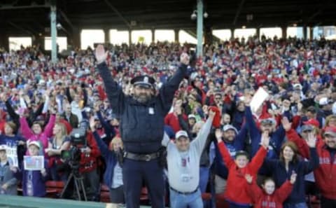 Fans at Fenway post World Series