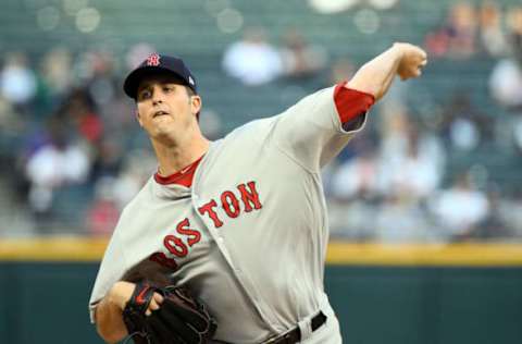 May 31, 2017; Chicago, IL, USA; Boston Red Sox starting pitcher Drew Pomeranz (31) throws a pitch against the Chicago White Sox during the first inning at Guaranteed Rate Field. Mandatory Credit: Mike DiNovo-USA TODAY Sports