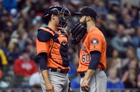 Apr 10, 2016; Milwaukee, WI, USA; Houston Astros pitcher 