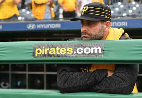 PITTSBURGH, PA – SEPTEMBER 23: Francisco Cervelli #29 of the Pittsburgh Pirates looks on in the dugout during a post game ceremony following the game against the Milwaukee Brewers at PNC Park on September 23, 2018 in Pittsburgh, Pennsylvania. (Photo by Justin Berl/Getty Images)