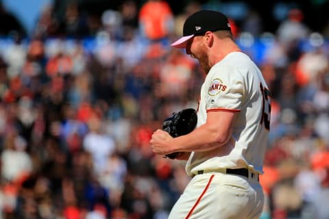 SAN FRANCISCO, CALIFORNIA – MAY 12: Will Smith #13 of the San Francisco Giants celebrates getting the save and beating the Cincinnati Reds at Oracle Park on May 12, 2019 in San Francisco, California. (Photo by Daniel Shirey/Getty Images)