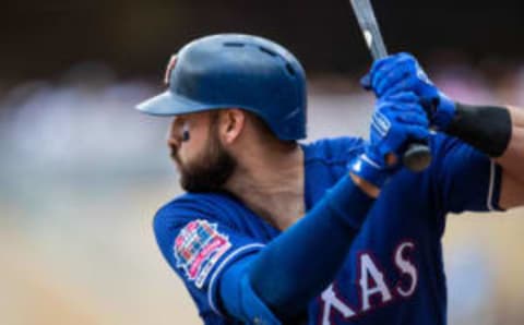 MINNEAPOLIS, MN – JULY 06: Joey Gallo #13 of the Texas Rangers bats against the Minnesota Twins on July 6, 2019 at the Target Field in Minneapolis, Minnesota. The Twins defeated the Rangers 7-4. (Photo by Brace Hemmelgarn/Minnesota Twins/Getty Images)