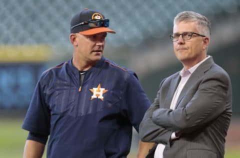 HOUSTON, TX – APRIL 04: Manager A.J. Hinch (Photo by Bob Levey/Getty Images)