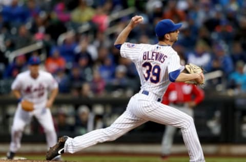 NEW YORK, NY – APRIL 22: Jerry Blevins #39 of the New York Mets delivers a pitch in the ninth inning against the Washington Nationals on April 22, 2017, at Citi Field in the Flushing neighborhood of the Queens borough of New York City. (Photo by Elsa/Getty Images)